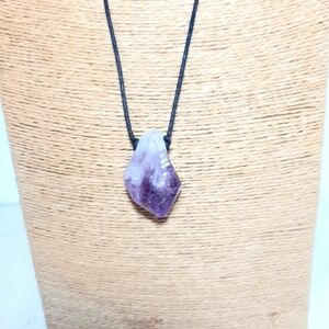 Genuine Amethyst Chunk on Cotton Rope